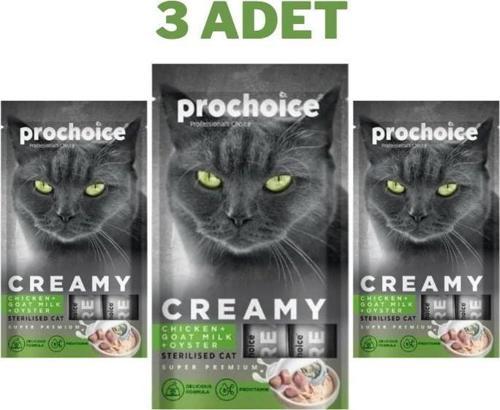 Creamy Tavuk & Keçi Sütü ve İstiridyeli Krem Kedi Ödülü 4x15 Gr 3 Adet