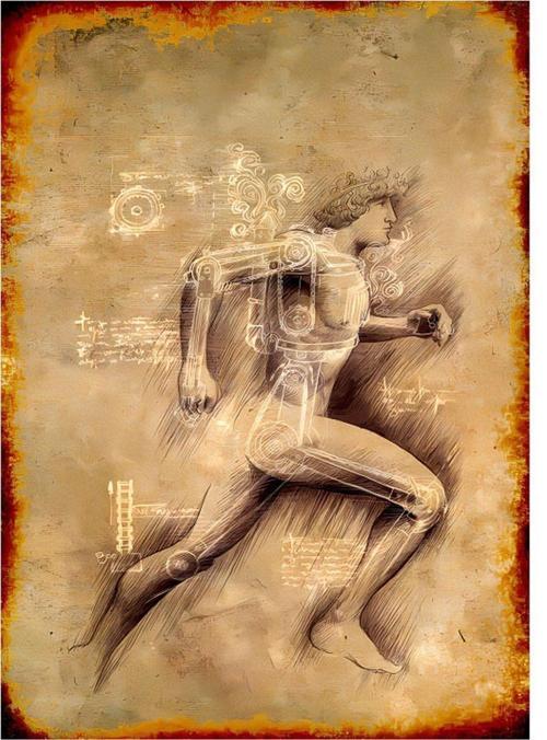 Koşan İnsan Anatomisi Hediyelik Ahşap Tablo 35 cm x 50 cm