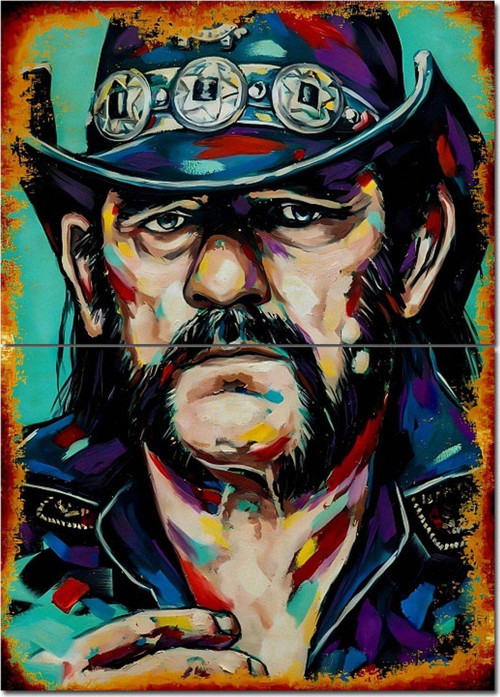 Lemmy Motorhead Hediyelik Ahşap Tablo 70 cm x 100 cm