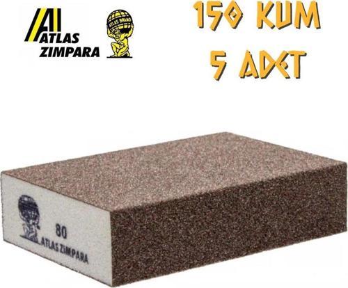 Sünger Zımpara - Kalın 4 Taraflı - 150 Kum - 5 Adet