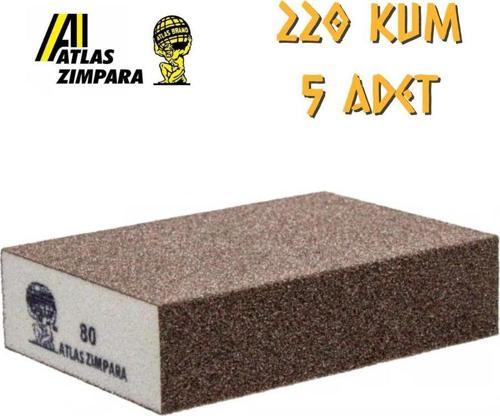 Sünger Zımpara - Kalın 4 Taraflı - 220 Kum - 5 Adet