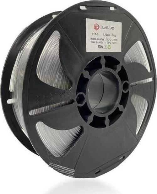 Elas PetG Filament Şeffaf 1.75mm 1Kg