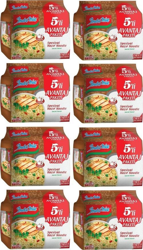 Hazır Noodle Spesiyal 75gr X 5 Li Avantaj Paket X 8 Adet