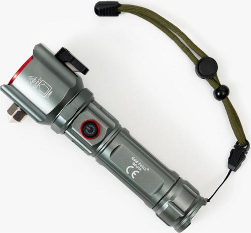 Gold Police GP-218 Acil Durum El Feneri Güçlü Tg LED Zoom Uzun Menzilli El Feneri 3000 Lümen