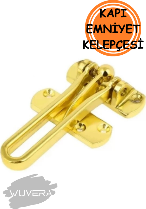 Çelik Kapı Emniyet Kelepçesi - Gold Renk ile Güvenliğinizi Güçlendirin