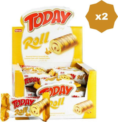 Today Swiss Roll Karamel Kremalı Kek 35 Gr 24'Lü - (2 Paket)