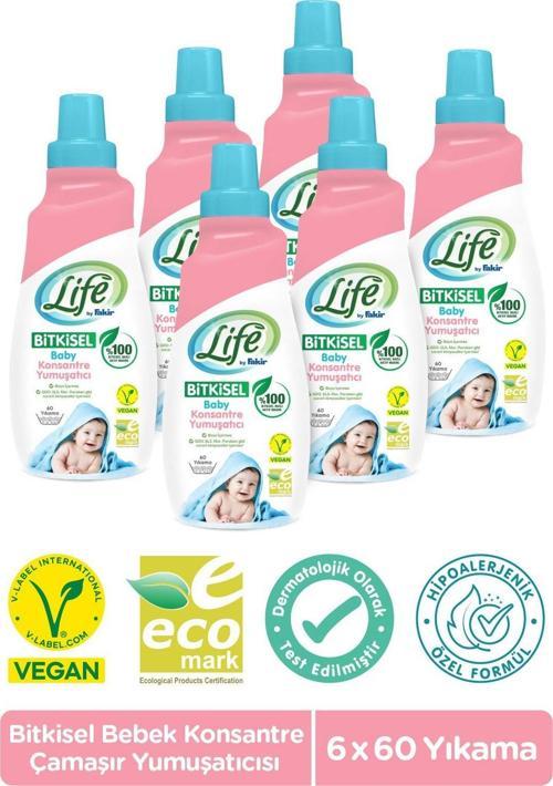 Bitkisel Konsantre Bebek Çamaşır Yumuşatıcısı 1500ml x 6 Adet Avantaj Seti
