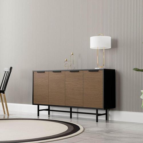 4616 Blanco 145 Cm (Metal Ayaklı) Konsol Siyah Kaplan