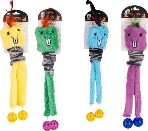 CANAVAR UZAYAN CATNIPLI PELUŞ RENKLİ KEDİ OYUNCAĞI 