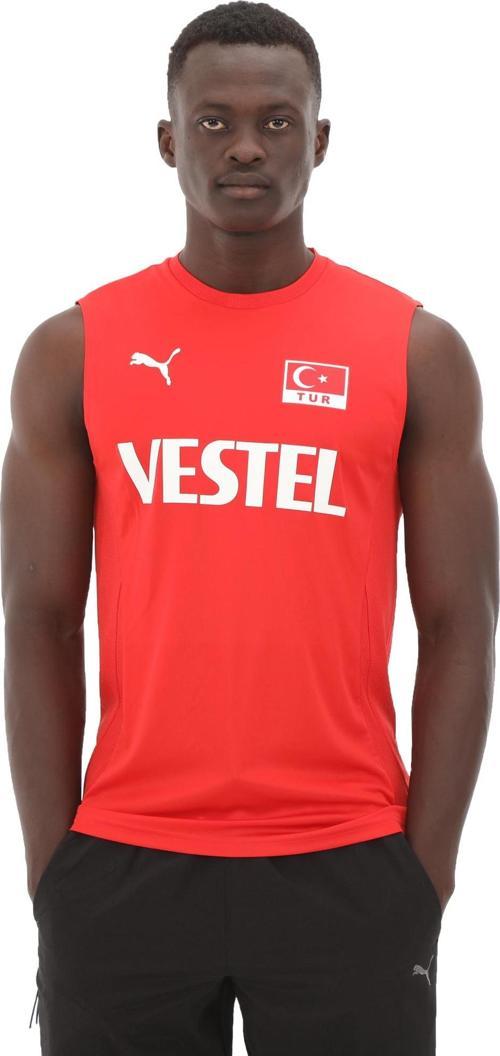 706431-02 Puma Men Volleyball Jersey Erkek Forma Kırmızı