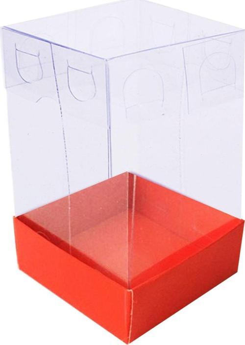 Asetat Kutu Altı Karton 5X5X8 CM (50 Adet)  Kırmızı