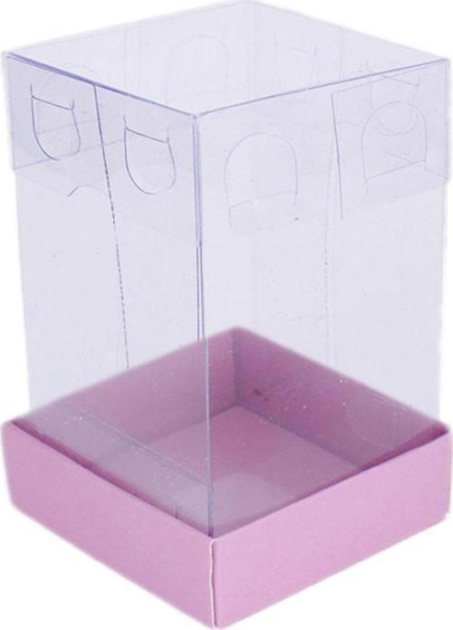Asetat Kutu Altı Karton 5X5X9 CM (50 Adet)  Pembe