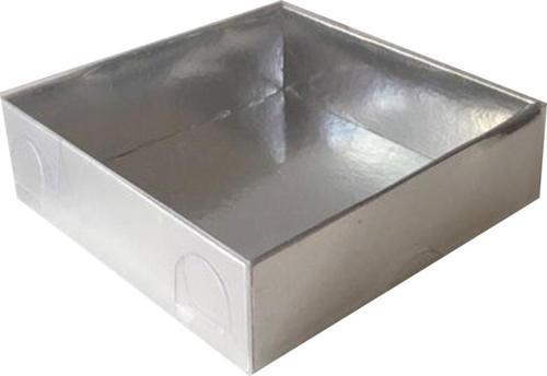 Asetat Kutu Altı Karton 7X7X2.2 CM (50 Adet)  Gümüş