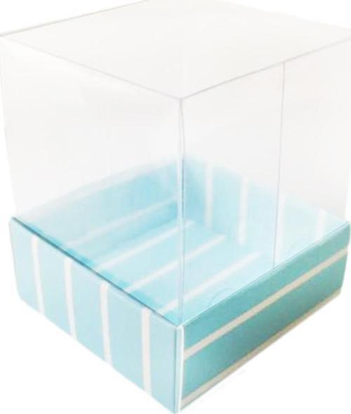 Asetat Kutu Altı Karton Çizgili Model 5x5x5 CM (25 Adet)  Mavi