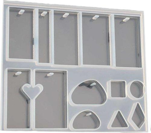 Epoksi Silikon Kalıp  Çoklu Onüçlü Bitişik Kalp 15 CM 15