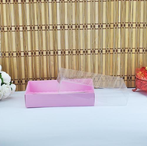 Asetat Kapaklı Karton Kutu 15X12X3 (50 Adet)  Pembe