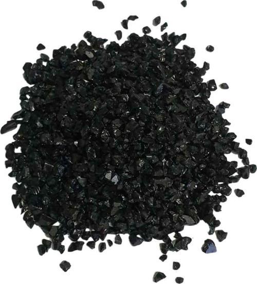 Dekoratif  Kırma Kırık Cam Neon Renk Cam Kırığı (1 KG)  Siyah