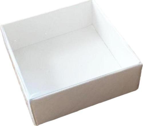 Asetat Kapaklı Karton Kutu 6X6X2.5 CM (50 Adet)  Beyaz