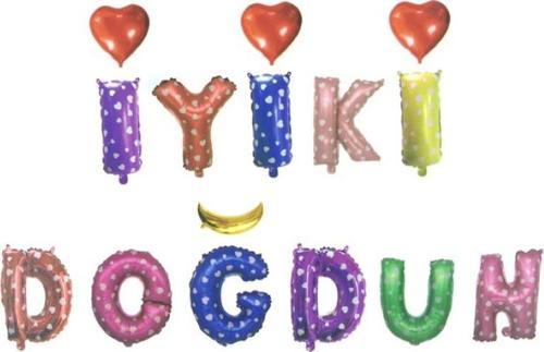 İyiki Doğdun Folyo Balon Karışık Renk