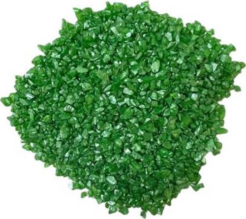 Dekoratif  Kırma Kırık Cam SEDEFLİ Renk Cam Kırığı (1 KG)  Yeşil