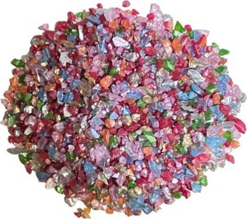Dekoratif  Kırma Kırık Cam SEDEFLİ Renk Cam Kırığı (100 Gram)  Karışık Renk