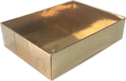 Asetat Kapaklı Karton Kutu 9x12x3 CM (25 Adet)  Gold
