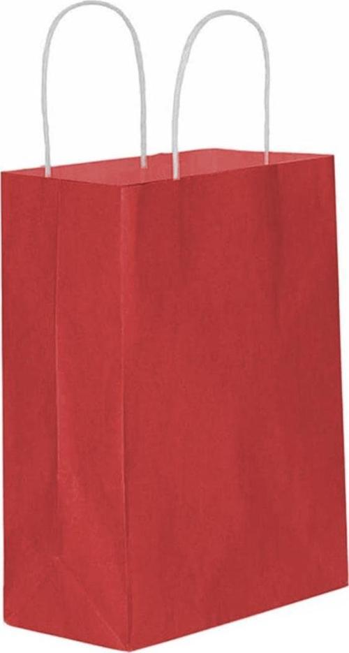 Kağıt Hediye Çantası Düz Renk Battal Boy 31X41 CM (25 Adet)  Bordo