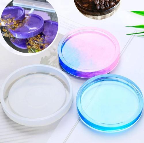 Epoksi Silikon Kalıp Bardak Altlığı Yuvarlak 11  CM