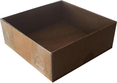 Asetat Kapaklı Karton Kutu Düz Renk 7X7X3 (50 Adet)  Kraft