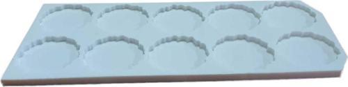 Epoksi  Silikon Kalıp Tırtıklı Kenar Magnet Kalıbı 5.8 CM 10 lu