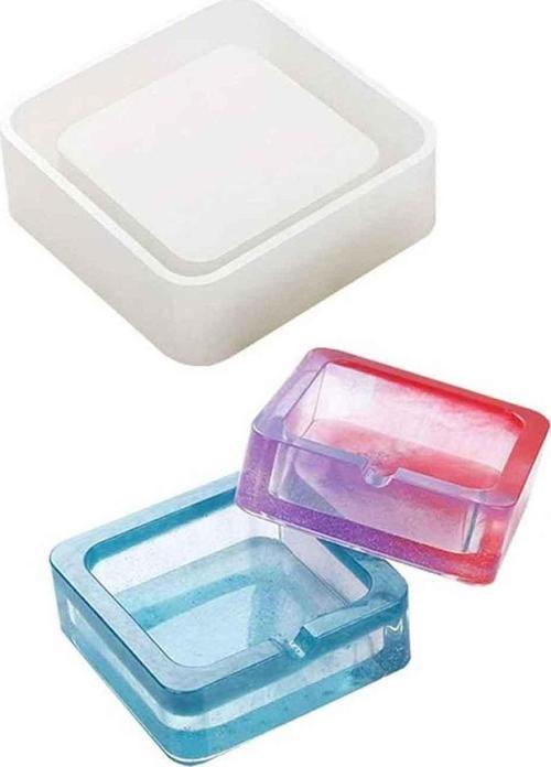 Epoksi Silikon Kalıp Küllük Kalıbı Kare 9.8X3.2 CM