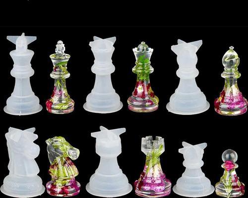 Epoksi Reçine Silikon Kalıp Üç Boyutlu Satranç Taşları  6 lı Set