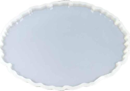 Epoksi Silikon Kalıp Oval Dalgalı Tepsi  (Supla) Kalıbnı  YERLİ 25x33.5 CM