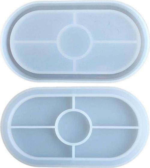 Epoksi Silikon Kalıp Oval Mini Tepsi Modeli 18 X 9.5 CM