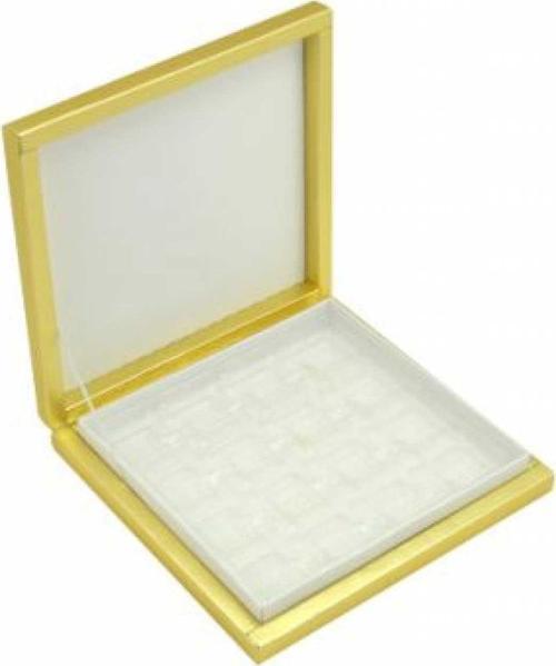 Karton Çikolata Kutusu 9 lu Separatörlü 18X19 CM  Altın