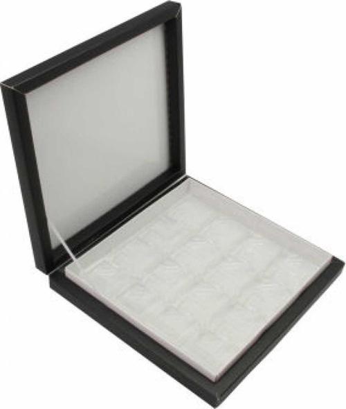 Karton Çikolata Kutusu 9 lu Separatörlü 18X19 CM  Siyah