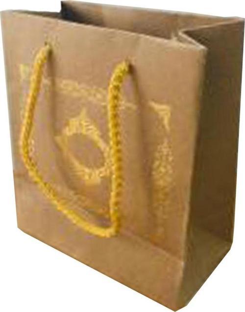 Karton İpsaplı Hediye Çantası Saray Desenli GOLD 15X17X8 10 Adet  Kraft