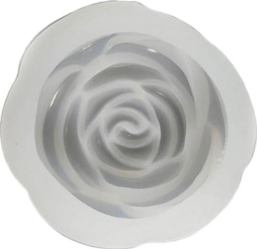 Epoksi Silikon Kalıp Yuvarlak Gül Desenli  6 CM E39