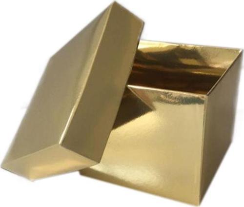 Komple Karton Kutu Düz Renk 8x8x6.5 CM (25 Adet)  Gold