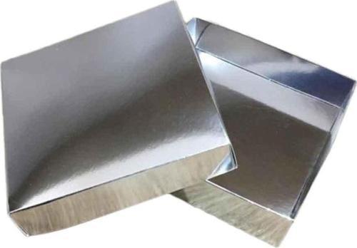 Komple Karton Kutu 10X10x3 CM  (25 Adet )  Gümüş
