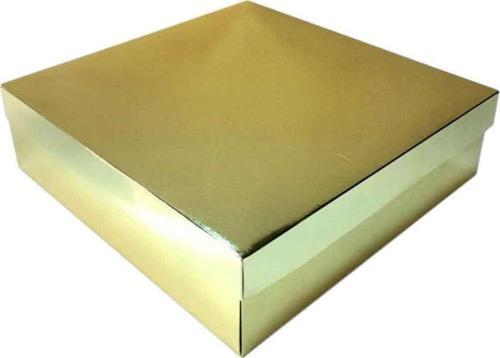 Komple Karton Kutu 15X15X3 CM (10 Adet)  Gold