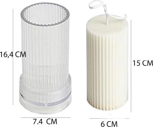 Poli Karbon Sert Plastik  Mum Kalıbı Dik Çizgili 16,4X7,4 CM