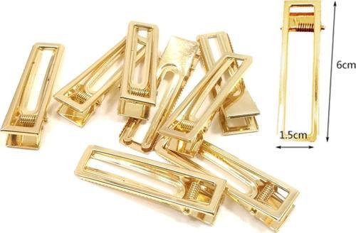 Metal Toka Epoksi Tokası   Köşeli Model (4 Adet)   Gold