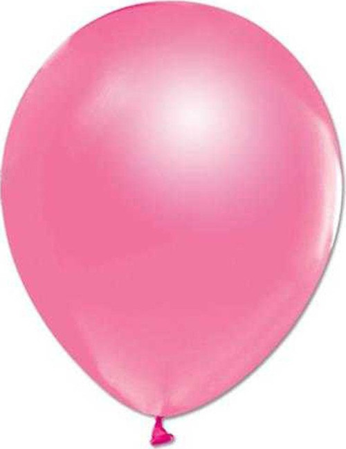 Metalik Balon 12 İnç Baskısız (100 Adet) Pembe