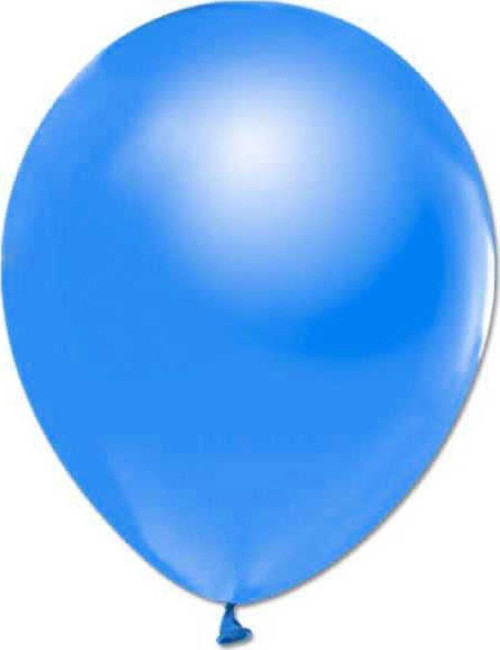 Metalik Balon 12 İnç Baskısız (100 Adet) Saks Mavi