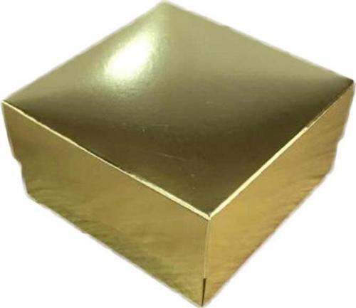 Komple Karton Kutu Düz Renk 10X10x5 CM  (25 Adet)  Gold