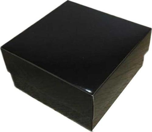 Komple Karton Kutu Düz Renk 10X10x5 CM  (25 Adet)  Siyah