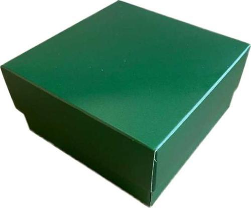Komple Karton Kutu Düz Renk 10X10x5 CM  (25 Adet)  Yeşil