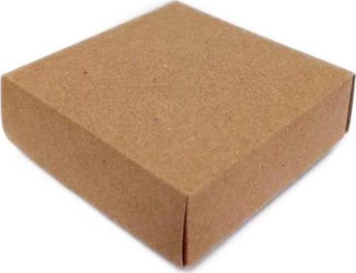 Komple Karton Kutu Düz Renk 6X6X2.5 CM (25 Adet) Kraft