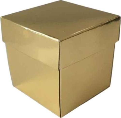 Komple Karton Kutu Düz Renk 6X6X6 CM (25 Adet)  Gold